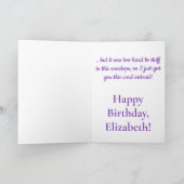 Unicorn Rainbow Funny Birthday Card Karte (Innenseite)
