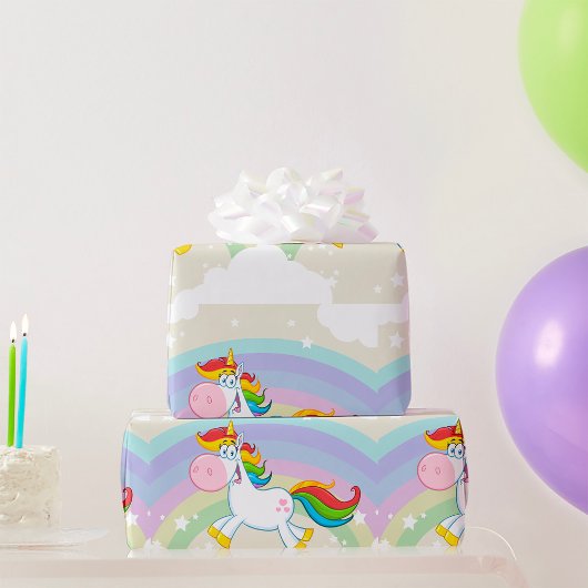 Unicorn Rainbow Geschenkpapier