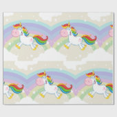 Unicorn Rainbow Geschenkpapier (Flach)