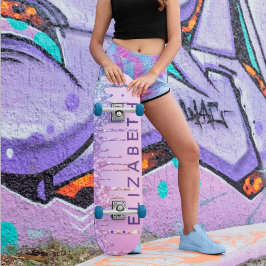 Unicorn Rainbow Glitzer Personalisiert Skateboard
