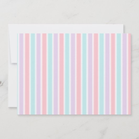 Unicorn Rainbow Glitzern Gold Einladung (Rückseite)