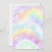 Unicorn Rainbow Glitzern Gold Geburtstag Einladung (Rückseite)