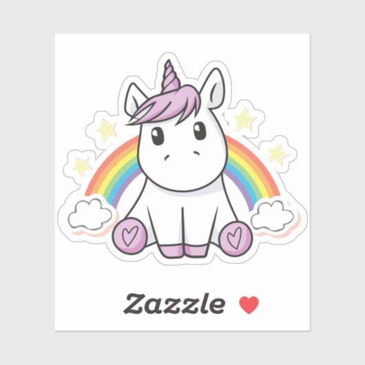 Unicorn Rainbow-Grafik Aufkleber (Blatt)