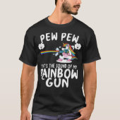 Unicorn Rainbow Gun Tanzfee T-Shirt (Vorderseite)