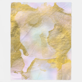 *~* Unicorn Rainbow Holograghic Pastel Gold AP1 Fleecedecke