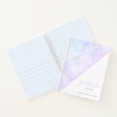 Unicorn Rainbow Holographic Chic Personalisiert Notizblock (Innenseite)