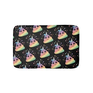 Unicorn Rainbow Kackend Emoji Badematte