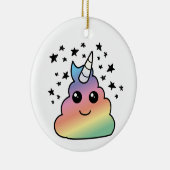 Unicorn Rainbow Kackend Emoji Kawaii Keramik Ornament (Rechts)