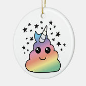 Unicorn Rainbow Kackend Emoji Kawaii Keramik Ornament (Links)