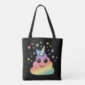 Unicorn Rainbow Kackend Emoji Kawaii Tasche (Rückseite)