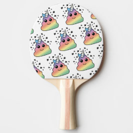 Unicorn Rainbow Kackend Emoji Kawaii Tischtennis Schläger