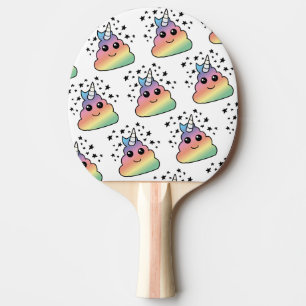 Unicorn Rainbow Kackend Emoji Kawaii Tischtennis Schläger
