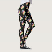 Unicorn Rainbow Kackend Emoji Leggings (Rechts)