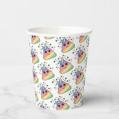 Unicorn Rainbow Kackend Emoji Pappbecher (Links)