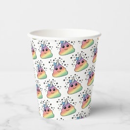 Unicorn Rainbow Kackend Emoji Pappbecher