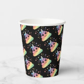 Unicorn Rainbow Kackend Emoji Pappbecher (Rückseite)