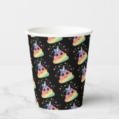 Unicorn Rainbow Kackend Emoji Pappbecher (Vorderseite)