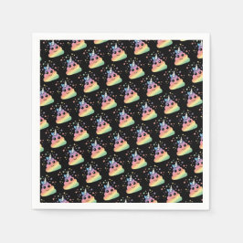 Unicorn Rainbow Kackend Emoji Serviette