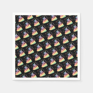 Unicorn Rainbow Kackend Emoji Serviette