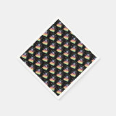 Unicorn Rainbow Kackend Emoji Serviette (Ecke)