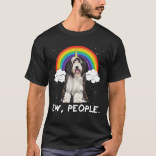 Unicorn Rainbow Magic Bartded Collie T-Shirt