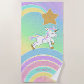 Unicorn 🦄 Rainbow Magic Strandtuch (Vorderseite)