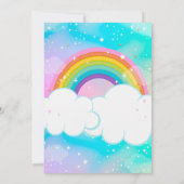 Unicorn Rainbow Magical Day Birthday Invitation Einladung (Rückseite)