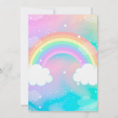 Unicorn Rainbow Magical Day Birthday Invitation Einladung (Rückseite)