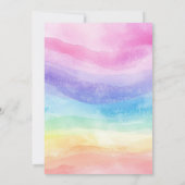 Unicorn Rainbow Magical Day Birthday Invitation Einladung (Rückseite)