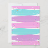 Unicorn Rainbow Magical Day Birthday Invitation Einladung (Rückseite)