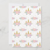 Unicorn Rainbow Magical Day Birthday Invitation Einladung (Rückseite)