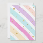 Unicorn Rainbow Magical Day Birthday Invitation Einladung (Rückseite)