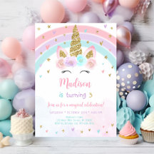 Unicorn Rainbow Magischer Geburtstag