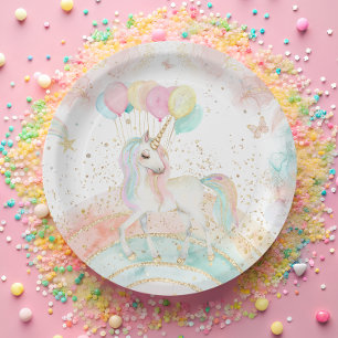 Unicorn Rainbow Magischer Geburtstag Pappteller