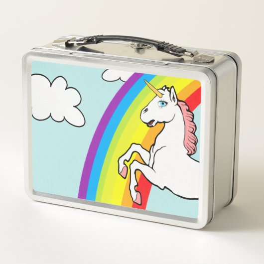 Unicorn Rainbow Metall Brotdose (Rückseite)
