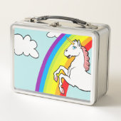 Unicorn Rainbow Metall Brotdose (Vorderseite)