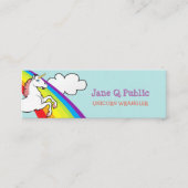 Unicorn Rainbow Mini Visitenkarte (Vorderseite)