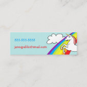 Unicorn Rainbow Mini Visitenkarte (Rückseite)