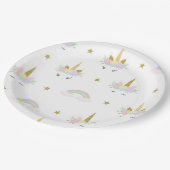 Unicorn Rainbow Paper-Teller Pappteller (Schrägansicht)