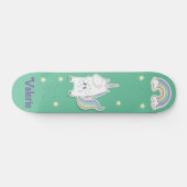 Unicorn Rainbow Personalisiert Skateboard (Horizontal)