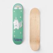 Unicorn Rainbow Personalisiert Skateboard (Vorderseite)
