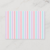 Unicorn Rainbow Pink Gold Baby Diaper Raffel Begleitkarte (Rückseite)