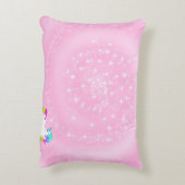 Unicorn Rainbow Pink Niedlich kundenspezifisch Dekokissen (Rückseite(Vertikal))