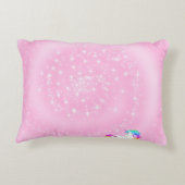 Unicorn Rainbow Pink Niedlich kundenspezifisch Dekokissen (Rückseite)