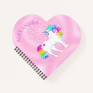Unicorn Rainbow Pink Niedlich kundenspezifisch Notizblock