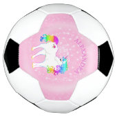Unicorn Rainbow Pink Niedlich Personal Fußball (Gedreht)
