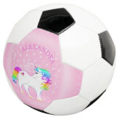 Unicorn Rainbow Pink Niedlich Personal Fußball (Dreiviertel)