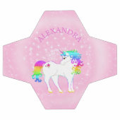 Unicorn Rainbow Pink Niedlich Personal Fußball (Flach)