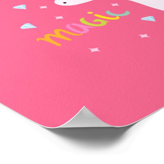 Unicorn Rainbow Poster (Ecke)