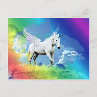 Unicorn Rainbow Postkarte